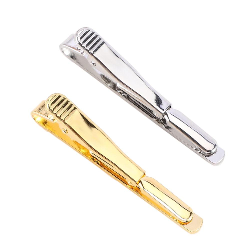 Silver Gold Toned Stainless Steel Simple Necktie Clasp for Men Gift Metal Tie Clip Pin Suit Clip