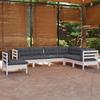 VidaXL Solid Pine Wood Garden Lounge Set 7 Pcs with Cushions Patio Furniture Outdoor Furniture Garden Furniture 3096720
