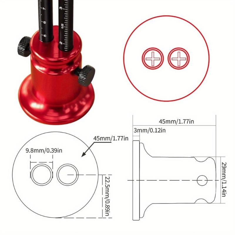Разметочный резец по дереву Анодированный алюминиевый корпус Стальной резец Двойная система измерения масштаба Для изготовления шкафов