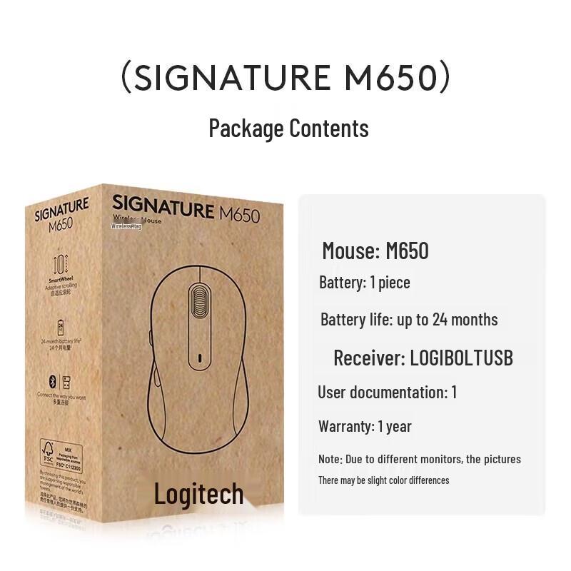 Logitech Беспроводная бесшумная мышь M650