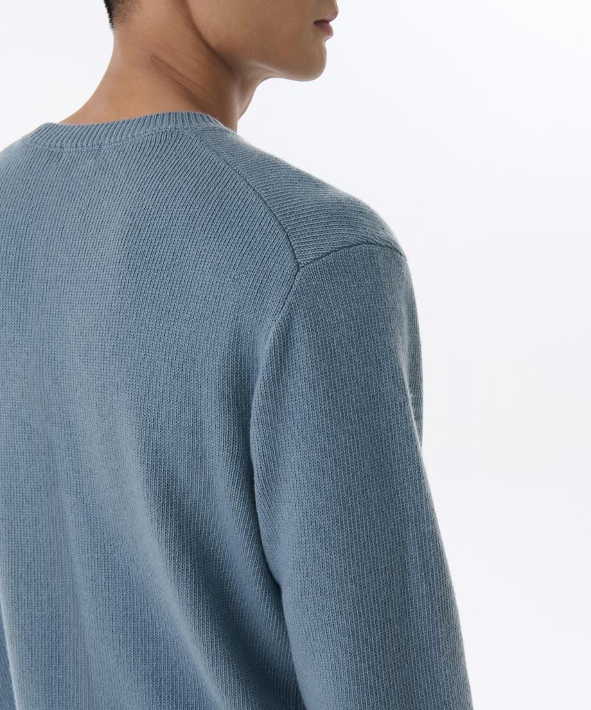 MUSINSA STANDARD Essential Crew Neck Knit [Blue Grey]