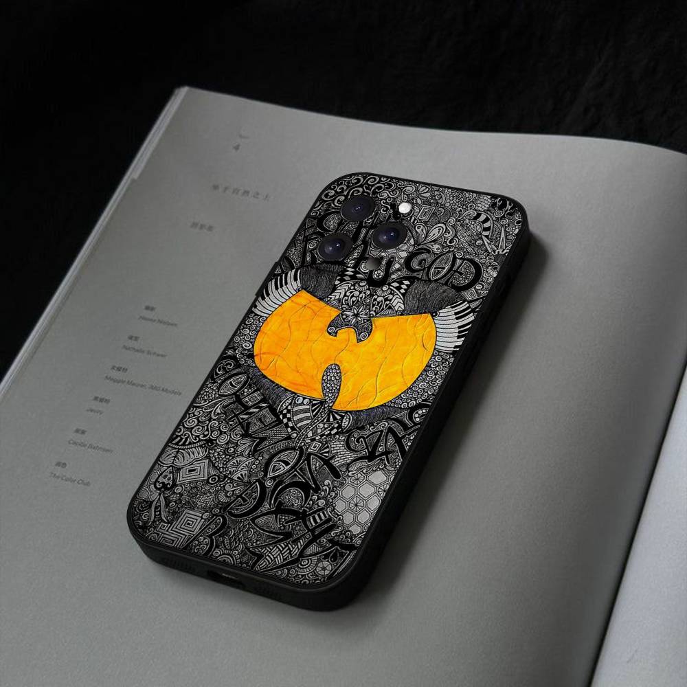 Чехол для телефона WU-T--TANG CLAN для IPhone 1716 15 14 13 Pro Max 11 12 Mini X Xs XR Черный силиконовый чехол
