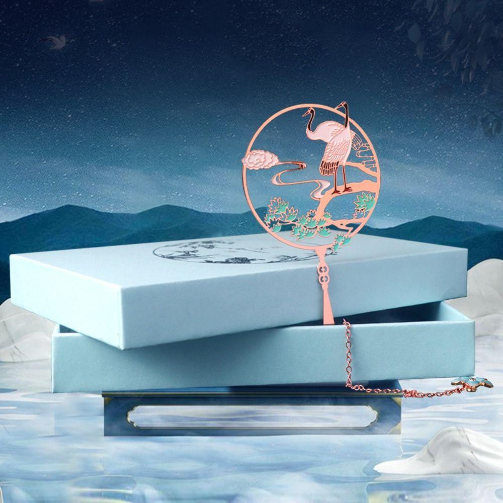 Book Clips Chinese Style Metal Bookmark Book Page Marker Tassel Pendant Bookmark Reading Bookmark