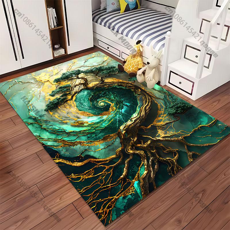 Nature growth vitality cosmic connection carpet Yoga living room room decor children's crawling mat doormat area rug