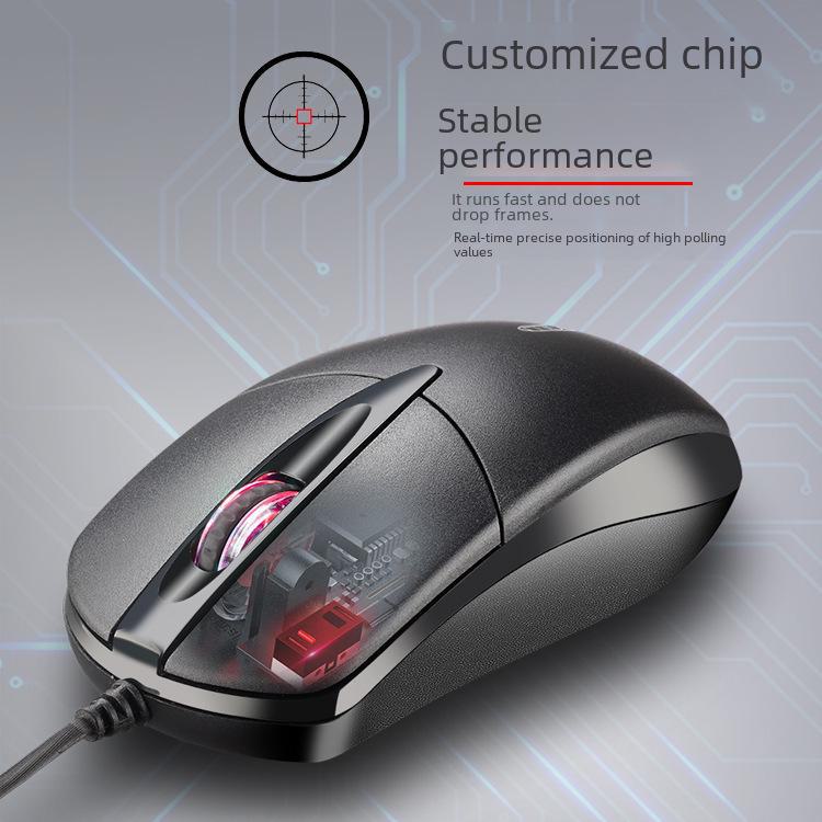 Проводная USB-мышь для офисных, игровых, ноутбуков и настольных компьютеров