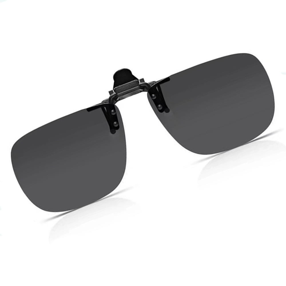 Men Polarized Sunglasses Clip Can Be Flipped Up Myopia Glasses Clip Anti-UV400 Night Driving Fishing Glasses Accessory