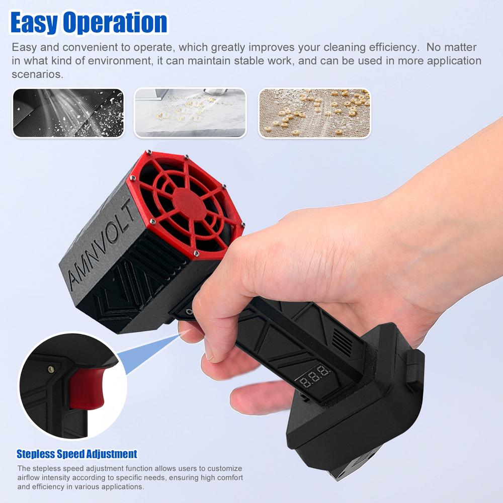 Ручной струйный вентилятор 1000 г, мощный вентилятор с бесщеточным двигателем 50 мм, турбовентиляторный воздуховод высокой мощности