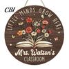 Classroom Round Hanger Wooden Welcome Sign for Door, to Our Hanger, Front Door Hanging Sign, Back School Preschool Decoration