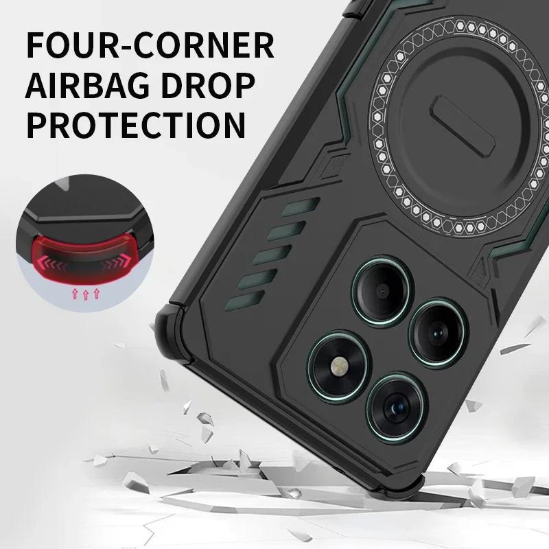 Бронированный противоударный чехол с защитой линзы, магнитный, Magsafe, для беспроводной зарядки, для телефона Motorola Moto Edge 50 60 Pro Fusion Neo