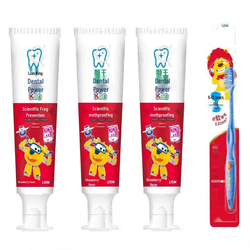 Lion Детский набор для ухода за зубами 6-12 лет 3+1