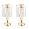 20PCS 43cm/16.9” Tall Crystal Wedding Flower Stand Vase for Party Decor