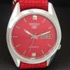 ВИНТАЖНЫЕ ОТРЕМОНТИРОВАННЫЕ МУЖСКИЕ АВТОМАТИЧЕСКИЕ ЧАСЫ SEIKO 5 7009A ЯПОНИЯ КРАСНЫЙ ЦИФЕРБЛАТ a709596-1