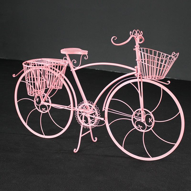 Elegant European Wrought Iron Multi-Layer Balcony & Garden Bicycle Plant Stand
