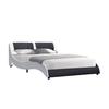 Clara Bed for 140x190 Mattress - Bed Base Headboard Color WHITE BLACK