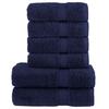6 piece Premium Towel Set SOLUND Navy Blue 600 g m²