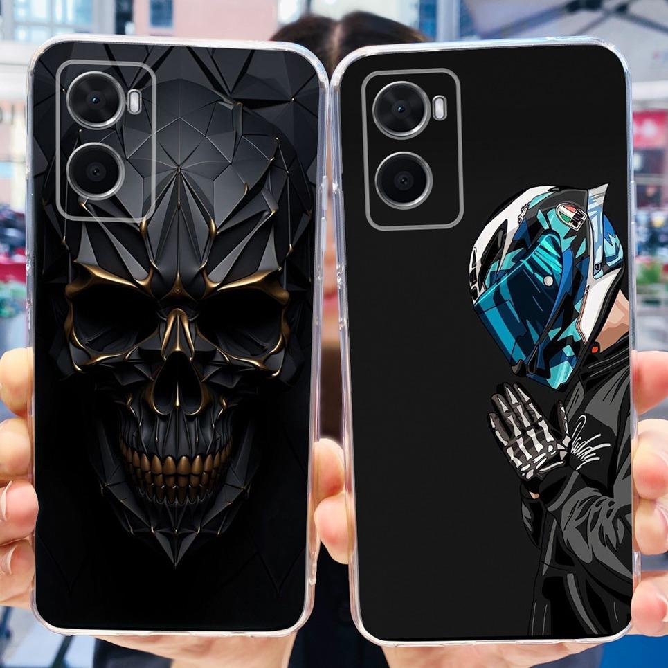 For Oppo A36 A76 A96 4G Back Cover Cartoon Cool Style Animals Girly Soft TPU Silicone Bumper Oppo A76 A 76 CPH2375 Clear Case