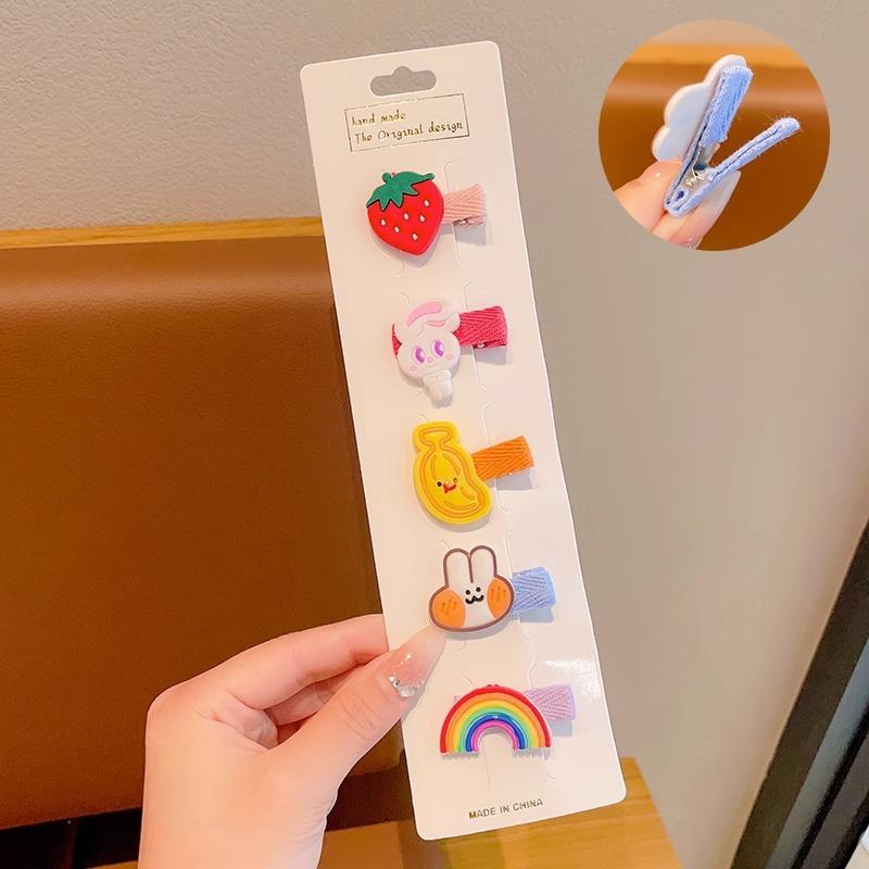 5Pcs Colorful Flower Hairpins For Girls Headwear Sweet Hair Clips Barrettes Kids Fashion Hair Accessories