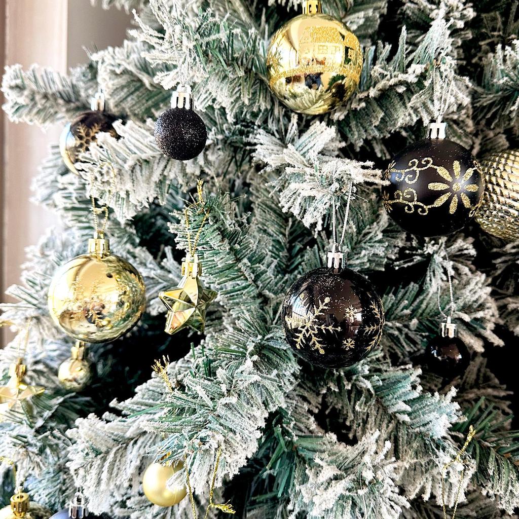 Новогодние украшения: Раскрашенная неровная бумажная коробка набор цветных шаров