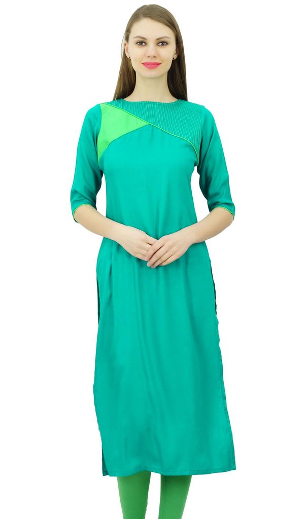 Phagun Ladies Rayon Kurti Kurta Summer Tunic Top Indian Chic Regular Casual