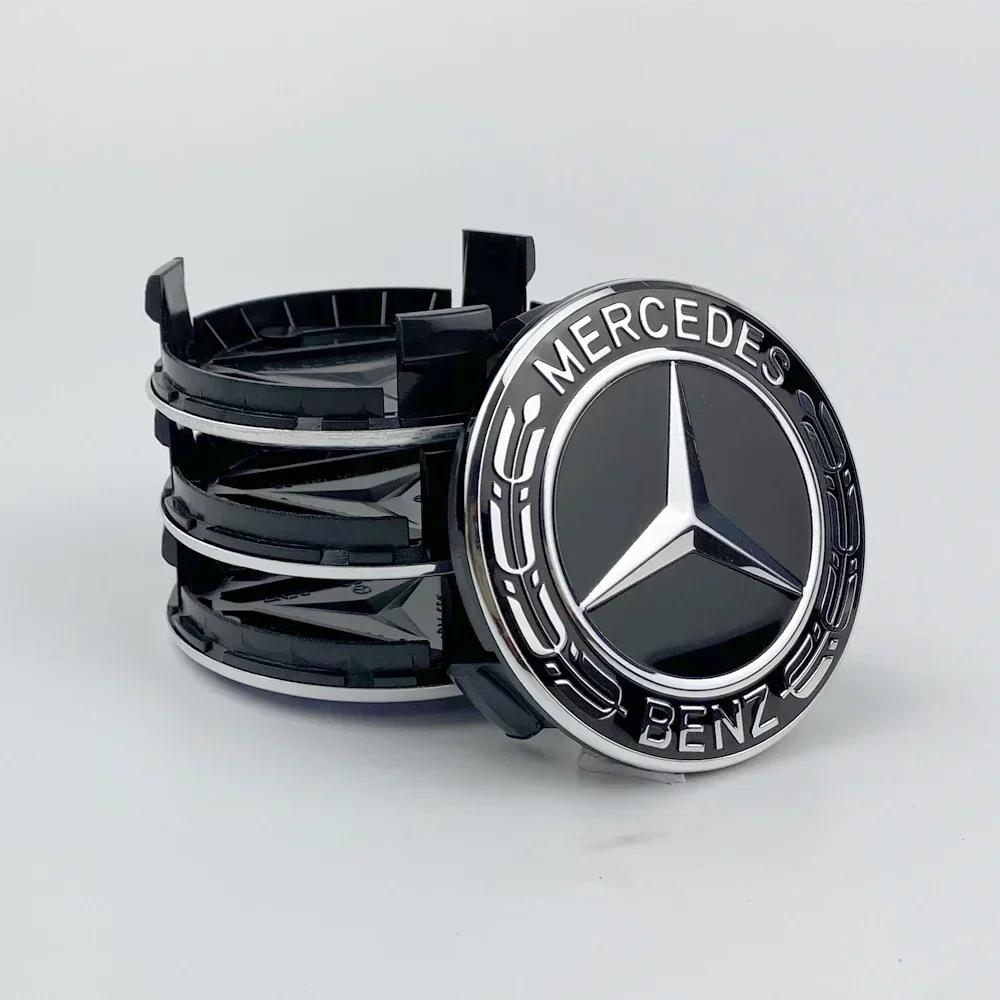 For Benz C24PCS 75mm NEW Car Wheel Center Hub Caps Cover for Mercedes Benz Amg B/C/E/S Class A Class C200L GLC GLK CLA W166 W163 W221