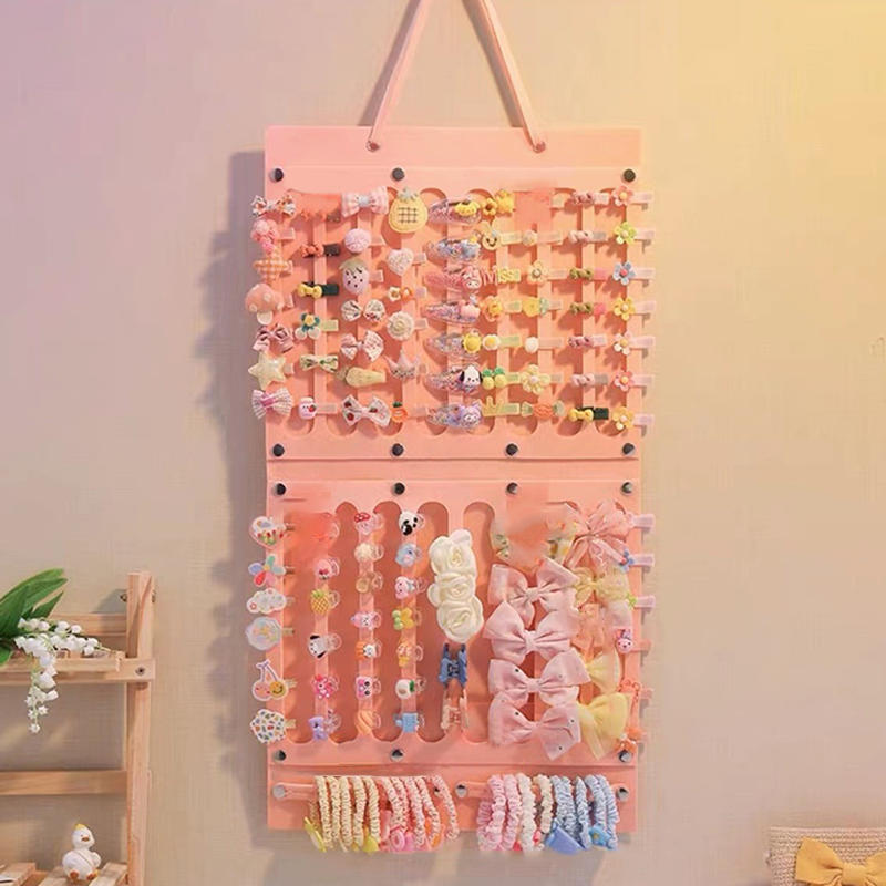Настенный органайзер для аксессуаров для волос для заколок, бантов, резинок и очков, подвесная стойка для хранения с декоративной функцией домашней витрины, экономящая место