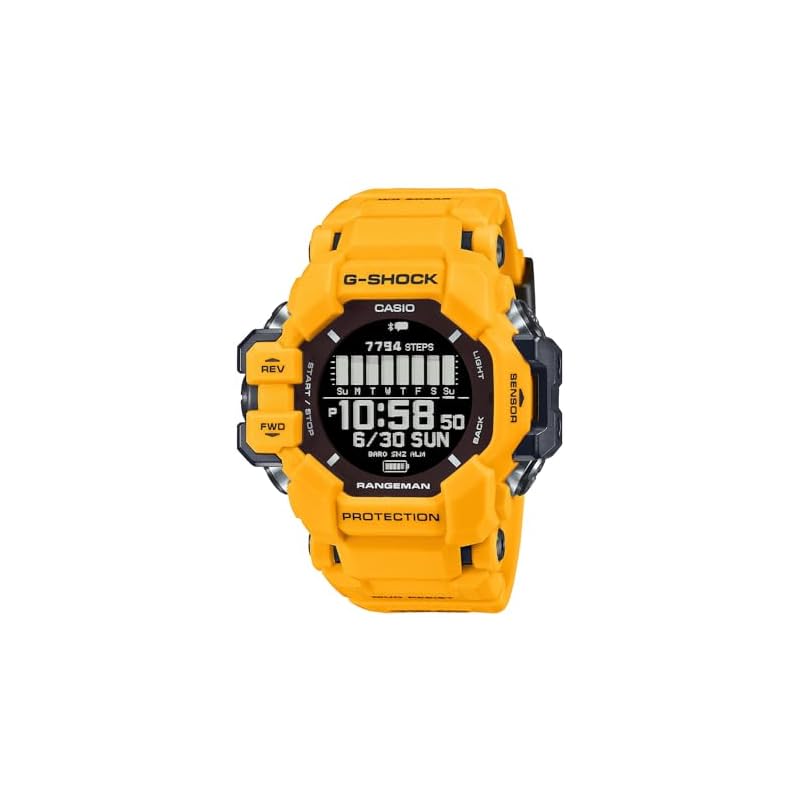 Casio G-Shock RANGEMAN GPS Watch with Heart Rate Monitor, Bluetooth, and Eco-Friendly Materials, GPR-H1000-9JR, Men's, Yellow, Authentic Japanese