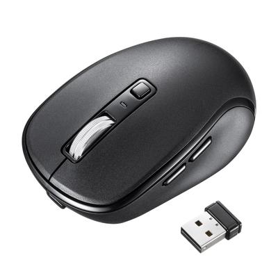 Беспроводная Bluetooth-мышь Sanwa Supply Silent 5, совместимая, кнопки, перезаряжаемая, кнопки, маленькая, черная, MA-WBBS519BK