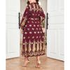 Plus Size Women's Autumn New Casual Print Fashion Long Dress