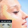 Gold Glitter Tattoo Stickers for Face Makeup Metallic Moon Stars Waterproof Temporary Freckle Tattoos for Women Eyebrow Party
