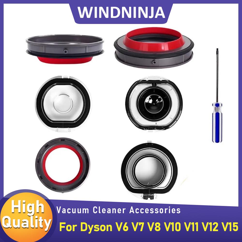 Крышка контейнера для пыли для пылесоса Dyson V6 V7 V8 V11 V11 V11 V11 Верхнее фиксирующее уплотнительное кольцо контейнера для пыли Замена для сбора пыли