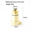 Thickened Brass Automatic Quick Exhaust Valve with Weighted Pointed Vent, Threaded Fittings 1/2", 3/4", 1