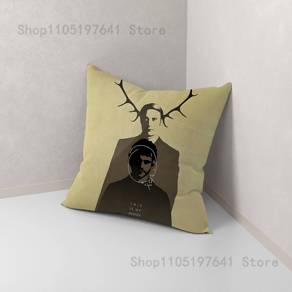 Hannibal Will Graham Pillow Case For Sofa Decor Car Office Room Printing Cushion Cover Decorations And Protector