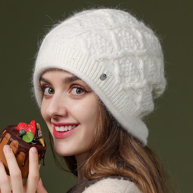 Женские шапки Осенняя модная зимняя шапка для мам Женская теплая вязаная пряжа Шапки-кепки