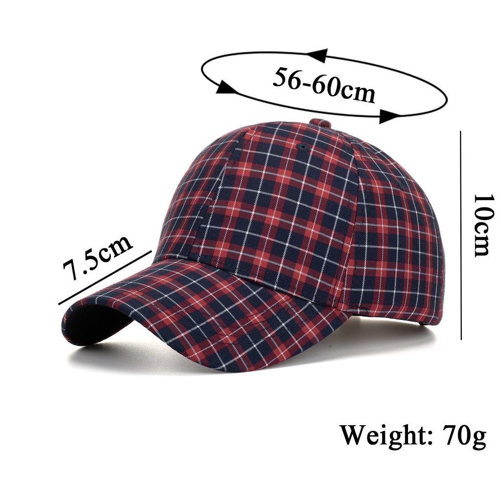 Новые мужские и женские бейсболки в клетку на весну и лето, корейская версия, модная кепка в стиле хип-хоп для активного отдыха