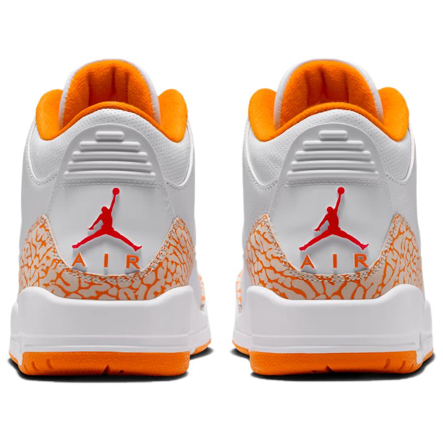 Кроссовки Air Jordan 3 Orange Citrus Женские White Cement-Grey Fire-Red CK9246-101
