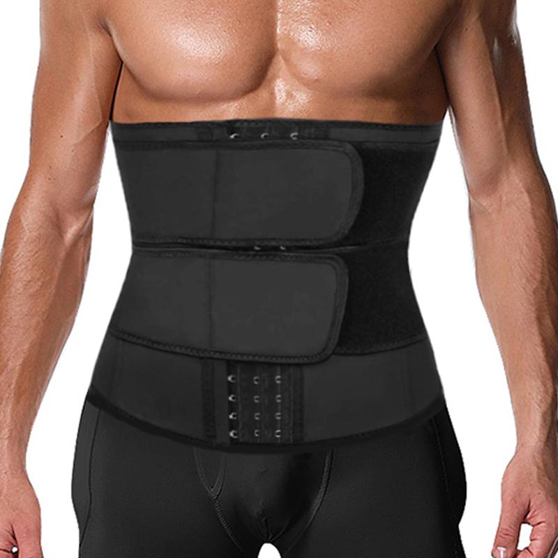 Men Waist Support Sauna Slimming Waist Trainer Belts Sweat Abdomen Corset Weight Loss Belly Compression Straps Sports Girdles