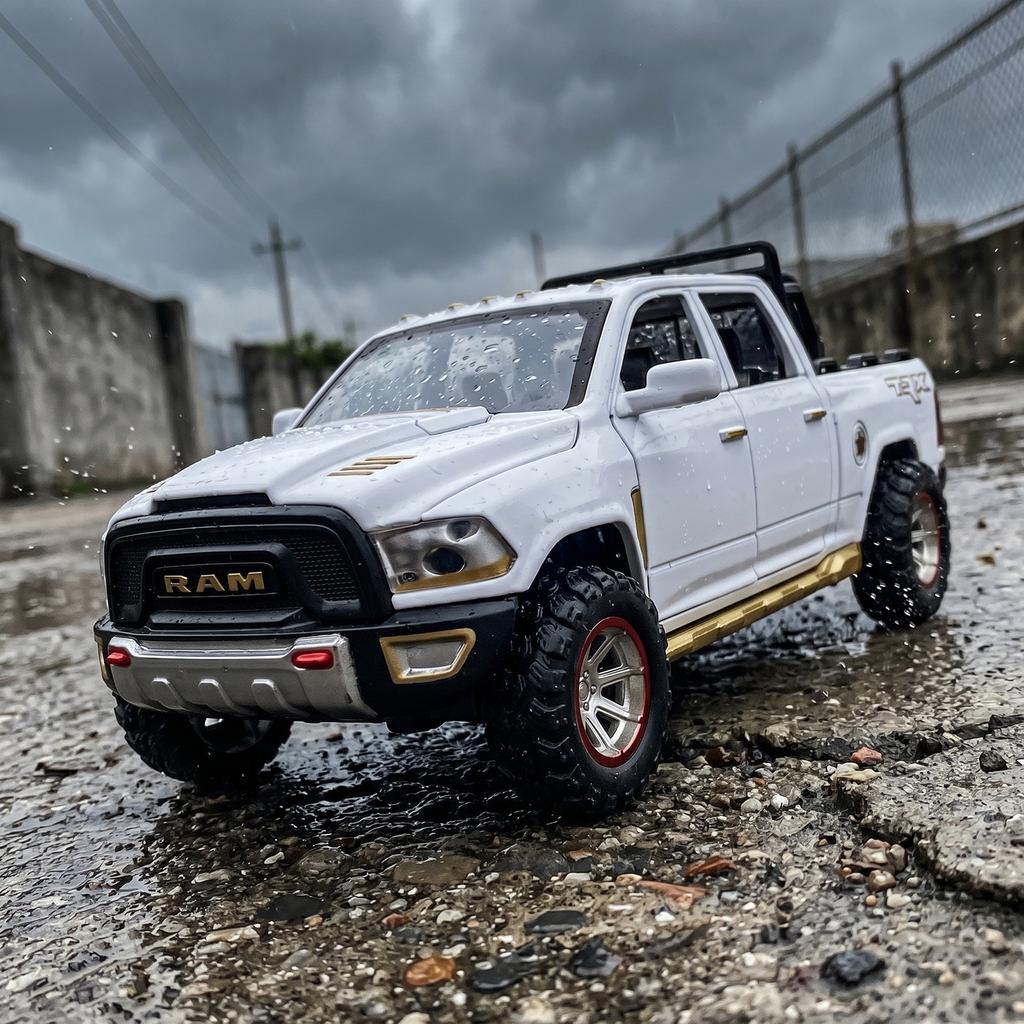 1:32 Dodge Ram TRX Модифицированный Пикап для Внедорожья Металлический Литой Модель Автомобиля Настольный Дисплей Коллекционный Орнамент Праздничная Игрушка