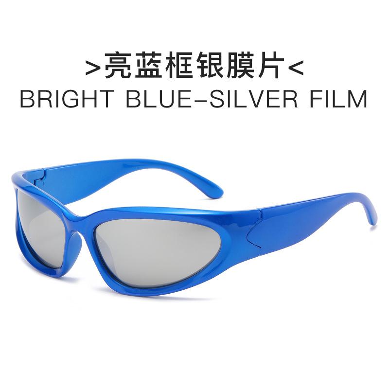 Millennium futuristic European and American new YK sunglasses, cycling punk sports Internet celebrity sunglasses women's trendy glasses