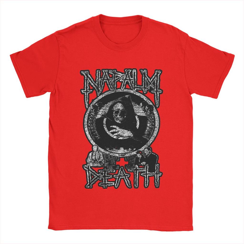Napalm Death Мужская футболка Группа Смешная футболка Футболки с коротким рукавом и круглым вырезом Чистый хлопок Подарочная одежда