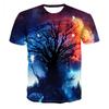 Модная мужская футболка с принтом 3D TREE, быстросохнущая, с коротким рукавом, летняя повседневная мужская одежда, топы, свободная футболка большого размера для мужчин