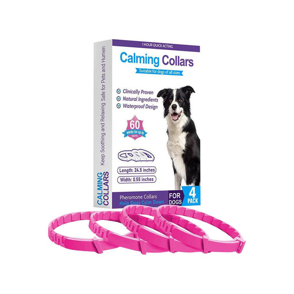 4 ошейника для снятия тревожности, натуральные седативные средства, подходят для маленьких, средних и больших собак, феромоны от тревожности, стресса и агрессии, водонепроницаемые.