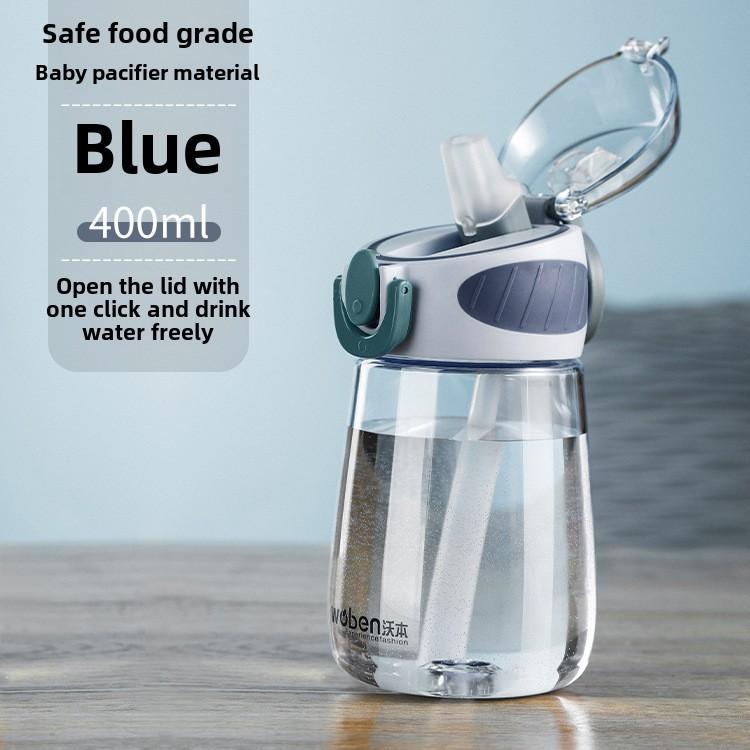 Cute Summer Straw Water Bottle Portable Kids Tumbler Lightweight Drinking Cup for Students BPA-Free Hydration Bottle