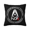 Квадратная наволочка для подушки с эмблемой N7 из Mass Effect, чехол для подушки, чехол для декоративной подушки для дома, спальни, автомобиля