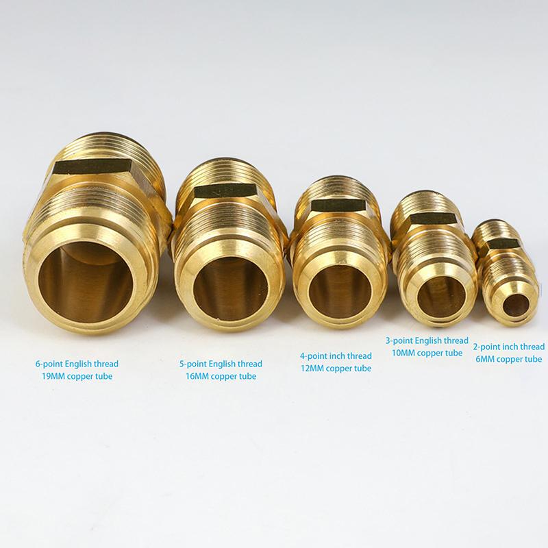 Равнопроходной ниппель с раструбом, внешний диаметр трубы 1/4", 5/16", 3/8", 1/2", 5/8", 3/4", 7/8", латунный фитинг для труб Sae-Standard, соединитель для кондиционера воздуха