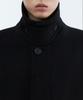 Musinsa Standard Cashmere Blend Over-Shoulder Balmacaan Coat [Black]