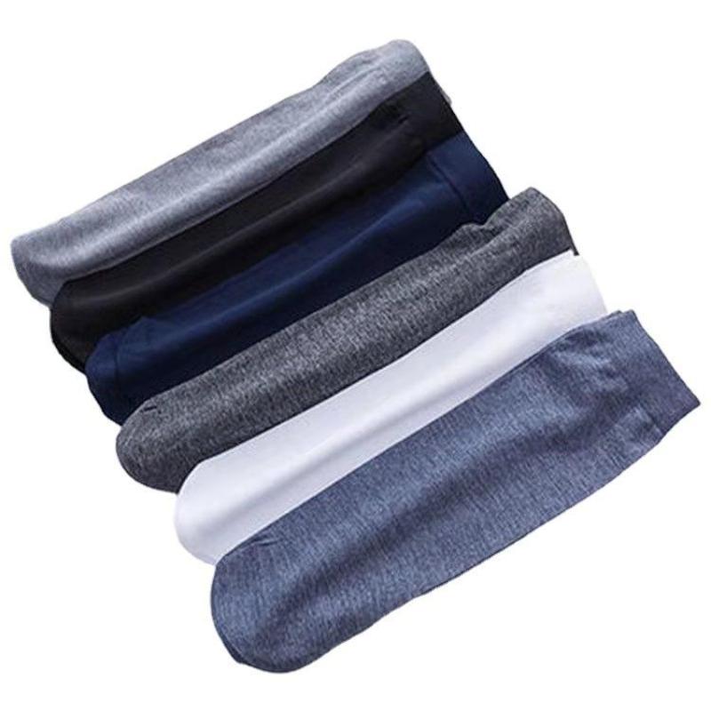 10 пар мужских носков, тонкие дышащие дезодорирующие шелковистые мужские носки из ледяного шелка