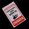 5 шт. 24-часовая видеокамера системы видеонаблюдения, предупреждающий знак, наклейка