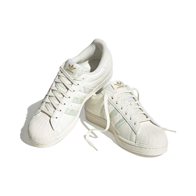 Adidas Originals Superstar Vegan Comfortable Versatile Low-Top Sneakers Women Sneakers Off-White HQ6668