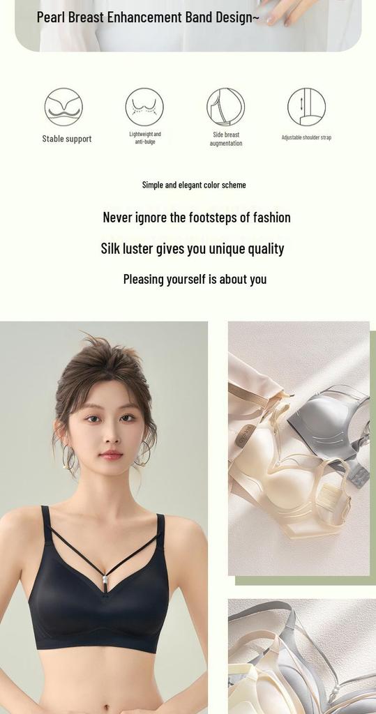 Бесшовный беспроводной бюстгальтер: Мягкая поддержка, Предотвращает обвисание, Разработано для большой груди