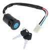 Universal 4 Wires 2 Ignition Keys Start Switch Waterproof Door Lock Key Motorcycle Accessories